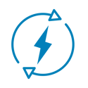 An icon of a lightning bolt